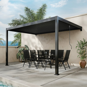 Pergola bioclimatique adossée 3x4 m BETIM