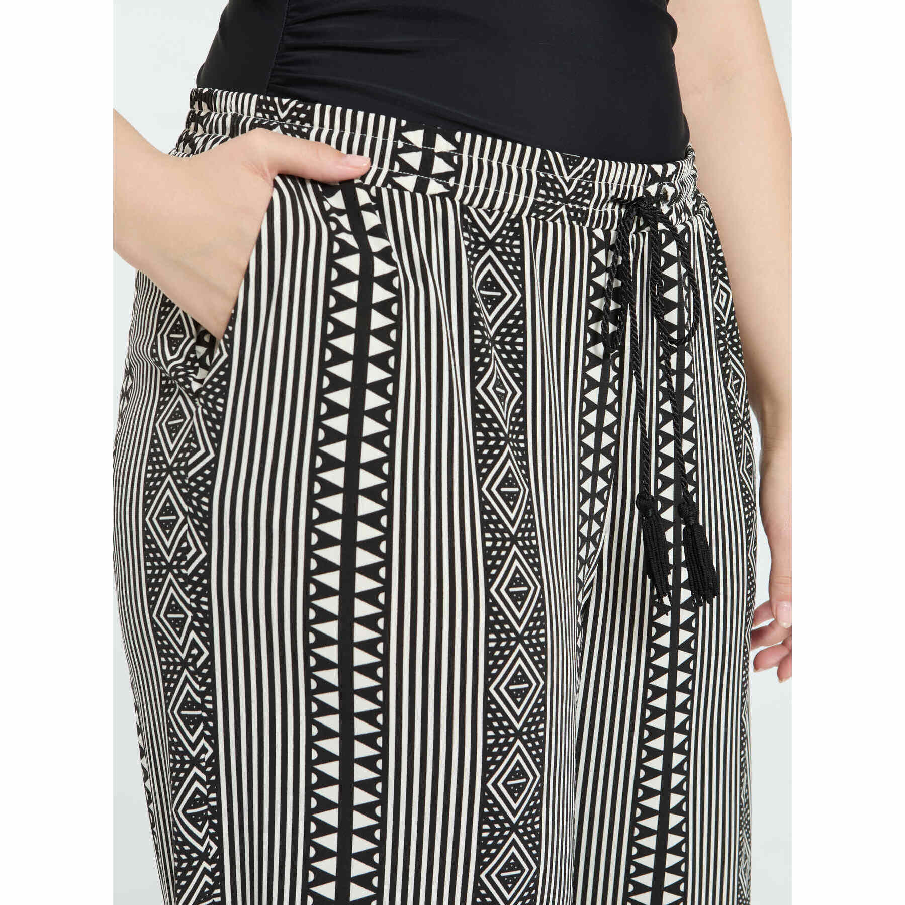Fiorella Rubino - Pantalones palazzo de punto - Negro