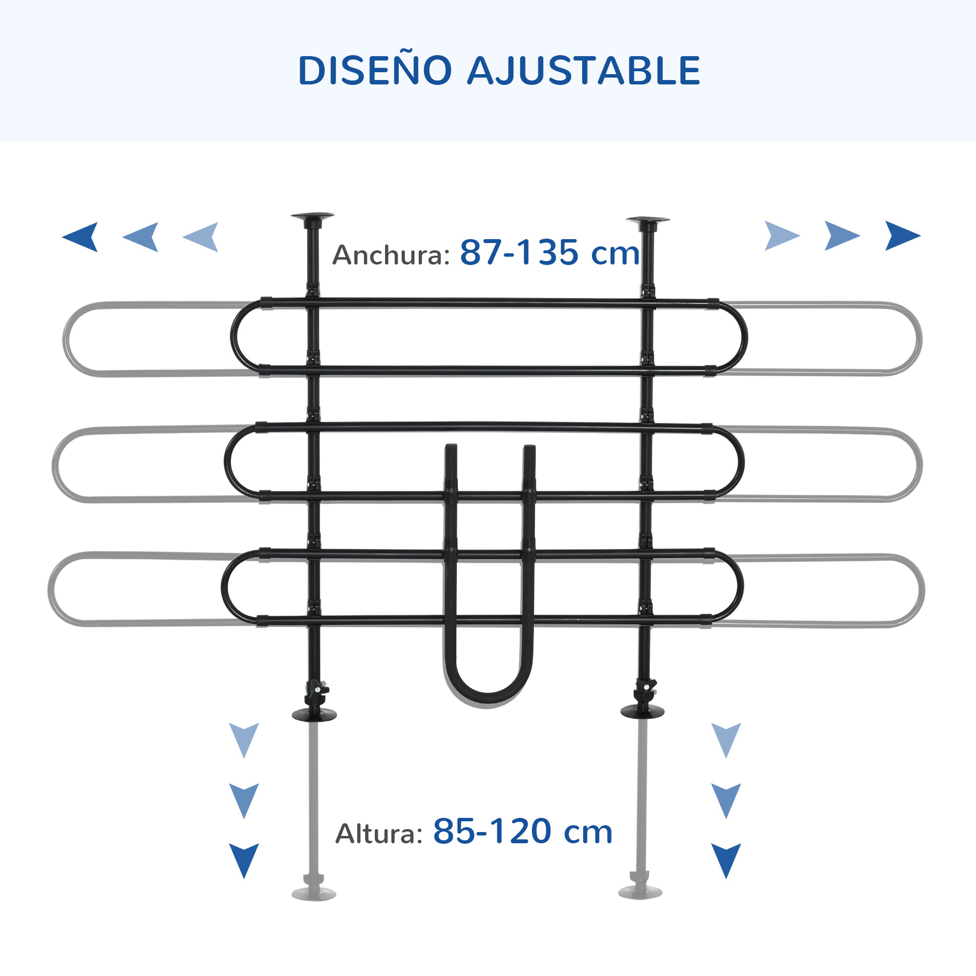 Conjunto para Mascotas Juego de Separador de Coche para Perros Ajustable y Rampa Plegable para Perros con Altura Ajustable 87-135x85-120 cm 90x40x61 cm Negro y Natural