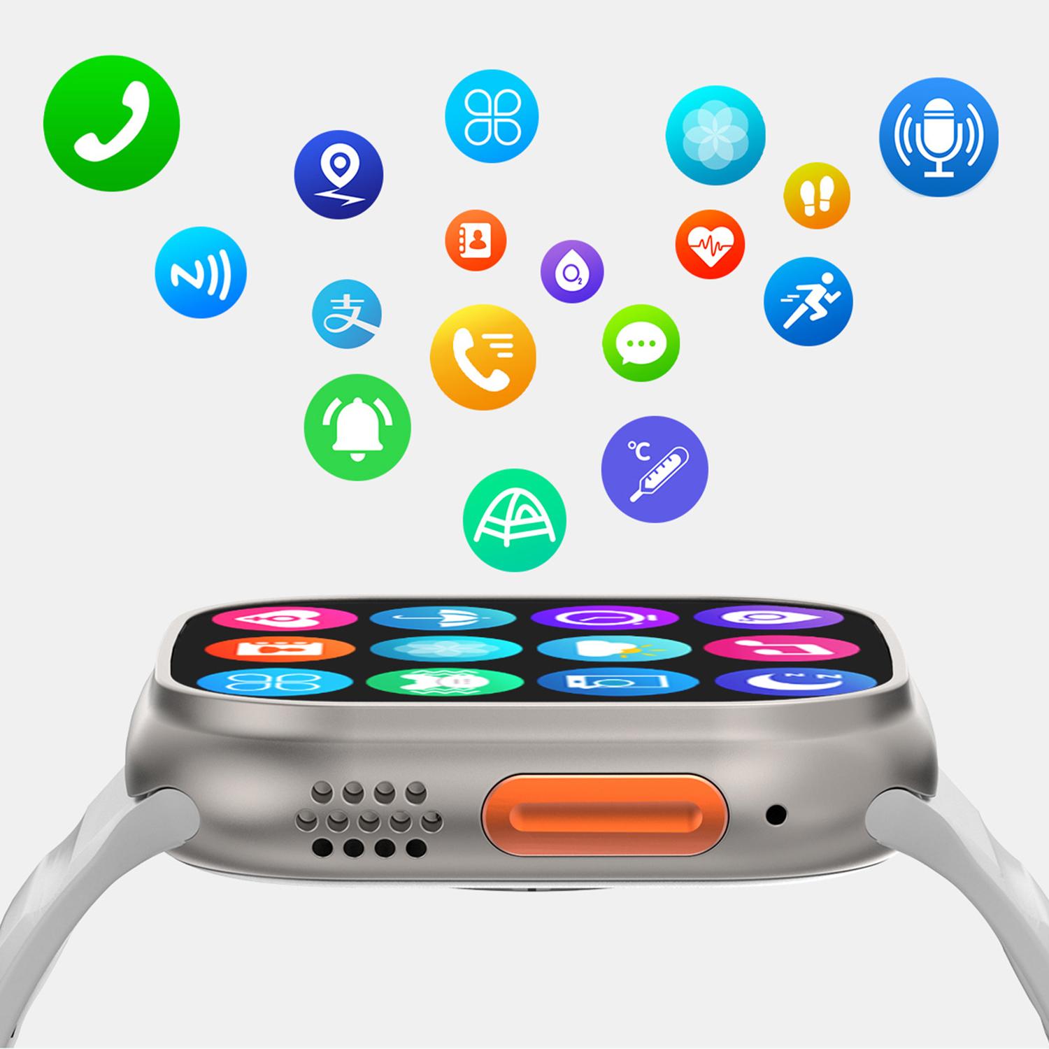 Smartwatch TRAIL DAM8 con schermo HR da 2 pollici e funzione Always-On. Widget personalizzabili.