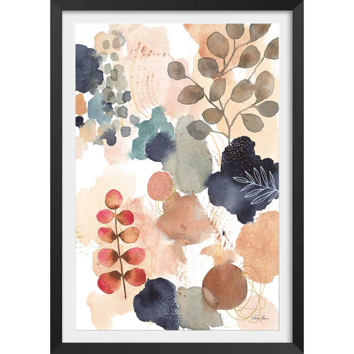 Affiche Nature et sérénité Affiche + cadre en bois - Noir