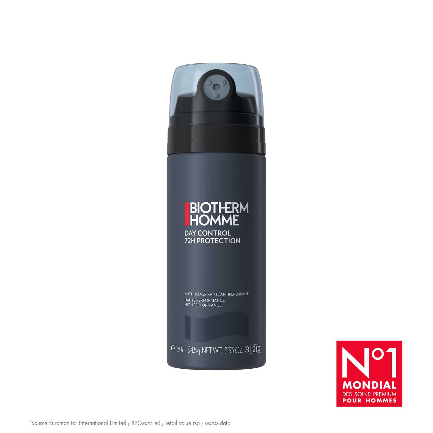 Day Control 72H Protection - Déodorant Spray Anti-Transpirant pour Homme 150 ml