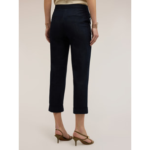 Motivi - Jeans cropped con risvolto - Blu