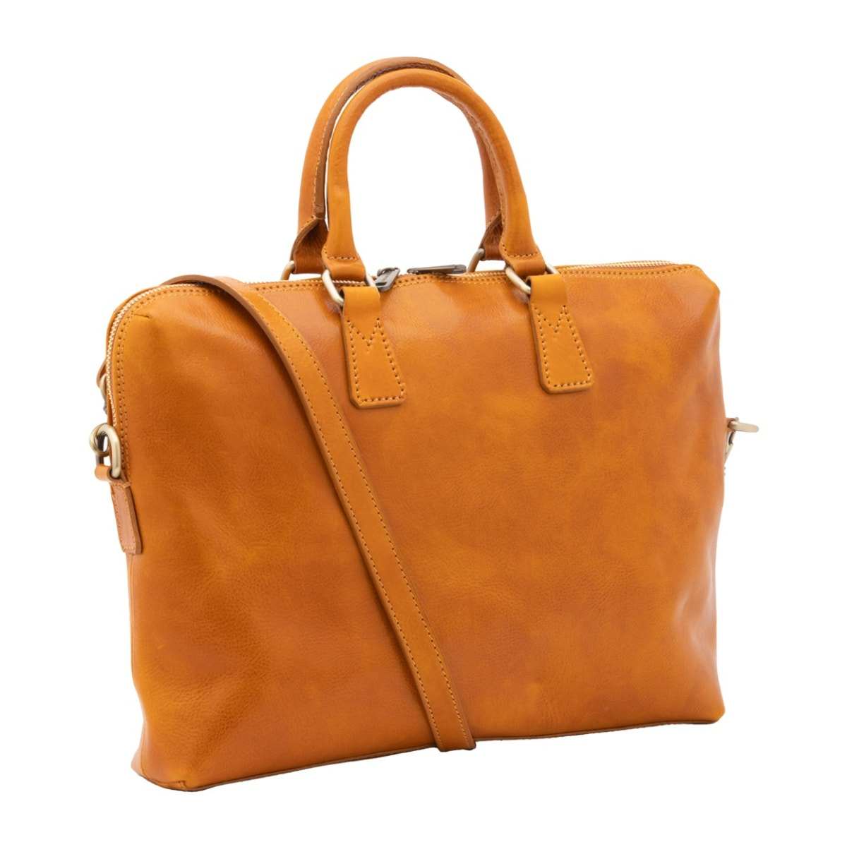 Borsa da lavoro uomo in vera pelle - Modello False - Made in Italy - 37.0 x 27.0 x 6.0 cm