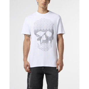 PHILIPP PLEIN Round Neck T-Shirt Skull Strass Skull Strass
