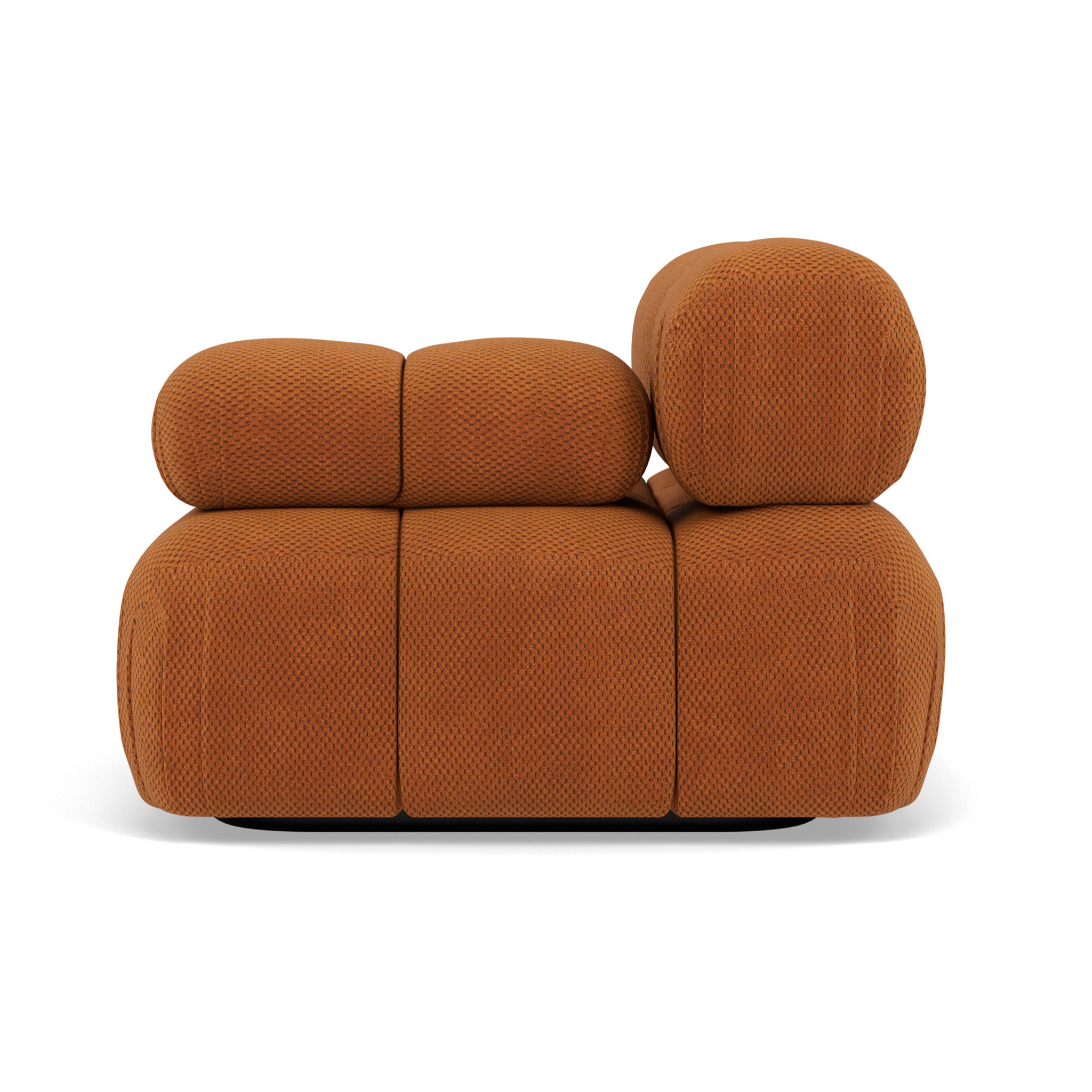 Ruby - module d'assise droit en velours texturé - Terracotta