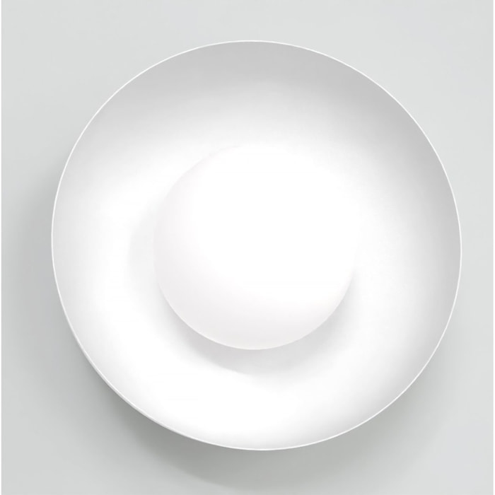 Lampada da parete Ozzy in acciaio e vetro