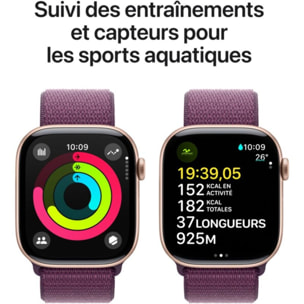 Montre connectée APPLE WATCH Serie 10 42mm Alu/Or Rose Loop