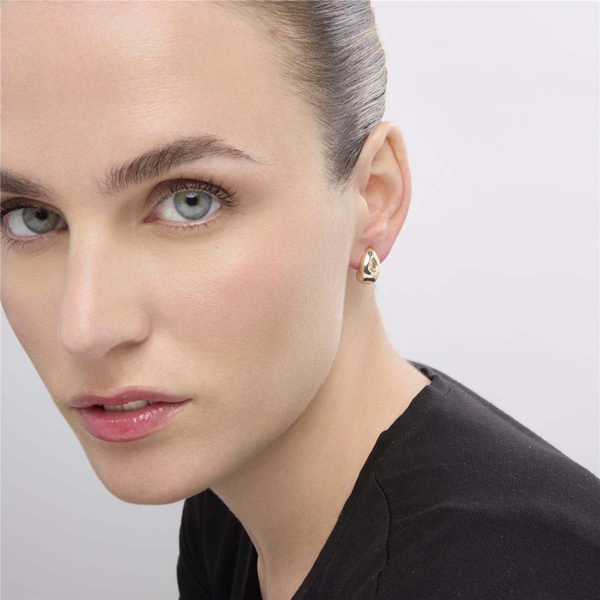 Pendientes acabado oro amarillo de 18k y Circonita Brillante