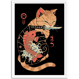 Affiche - Carp Tattooed cat - Vincent Trinidad