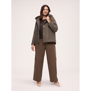 Fiorella Rubino - Giacca misto lana con filo lurex - Marrone