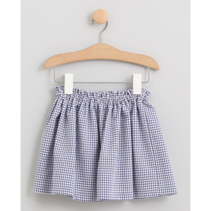 FALDA VICHY MARINO CON LAZO ROJO