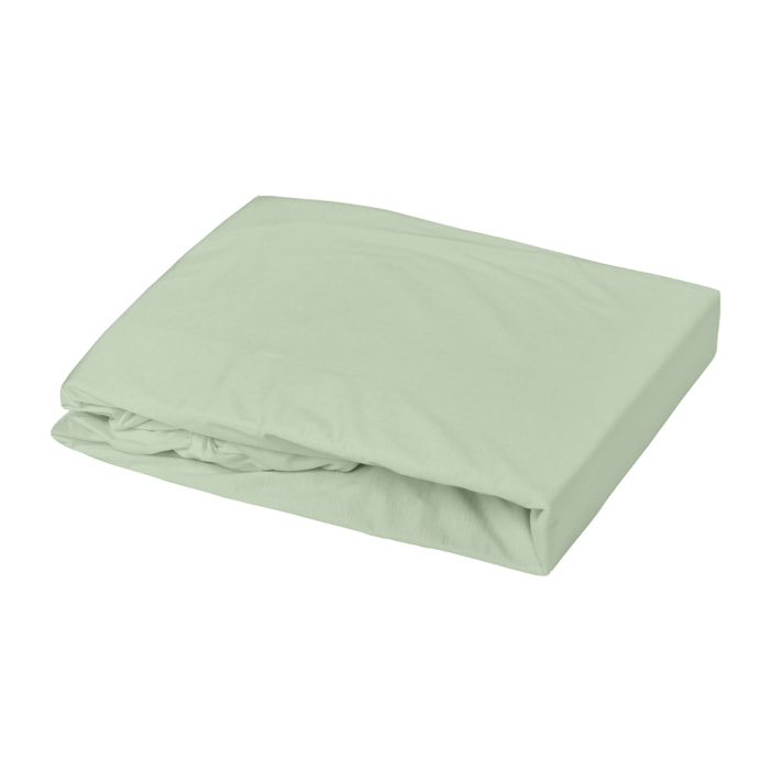 Drap housse enfant Oeko-tex 100% coton 130g/m² - Céladon