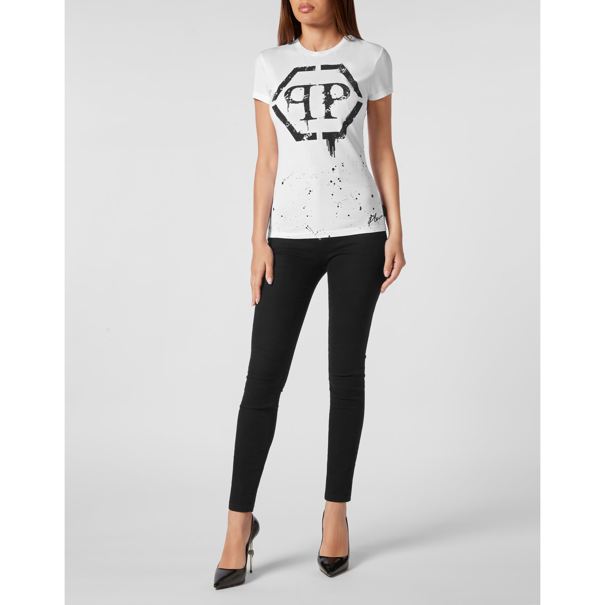 PHILIPP PLEIN T-Shirt Round Neck HEXAGON