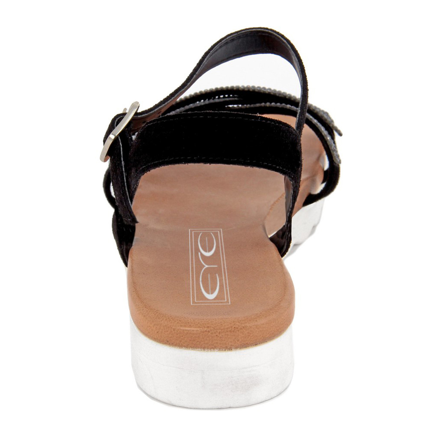 EYE -  SANDALO IN PELLE CAMOSCIO COLOR NERO