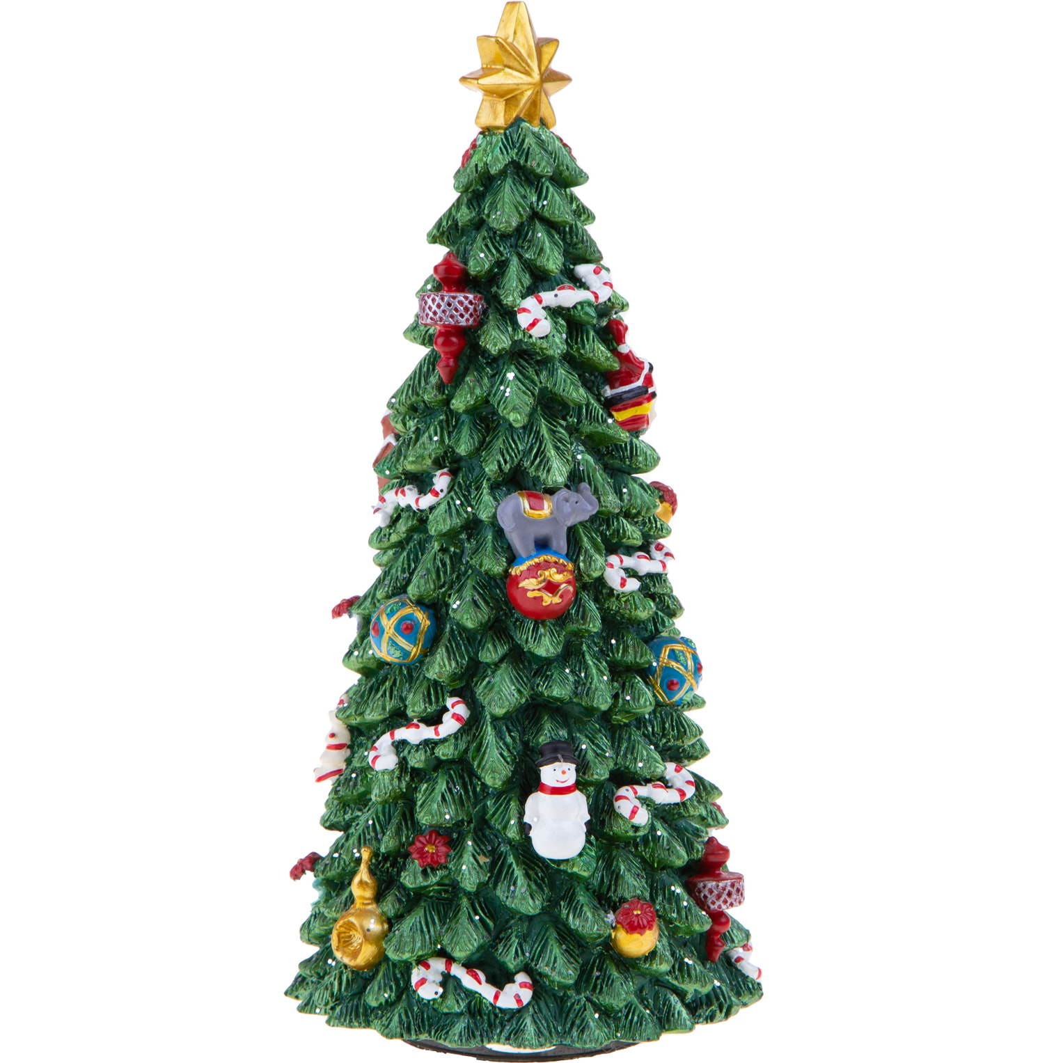 Carillon Albero Natale Con Musica E Movimento - Pezzi 1 - 9,5X21X9,5cm - Colore Altro - Bianchi Dino -