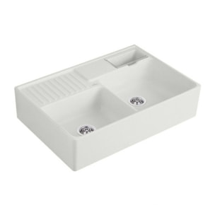Evier cuisine Tradition Steam CeramicPlus avec vidage manuel