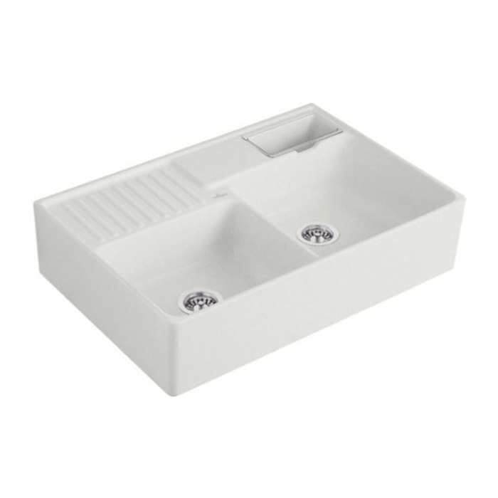 Evier cuisine Tradition Steam CeramicPlus avec vidage manuel