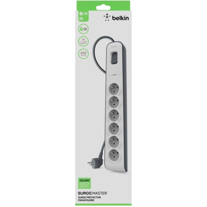 Parafoudre BELKIN 6 prises parafoudres + cable 2m