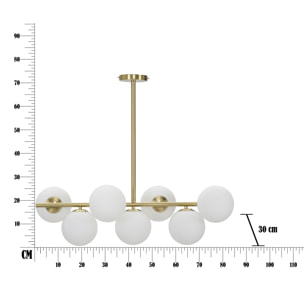 LAMPADARIO GLAMY 7 LUCI CM 81x30x74