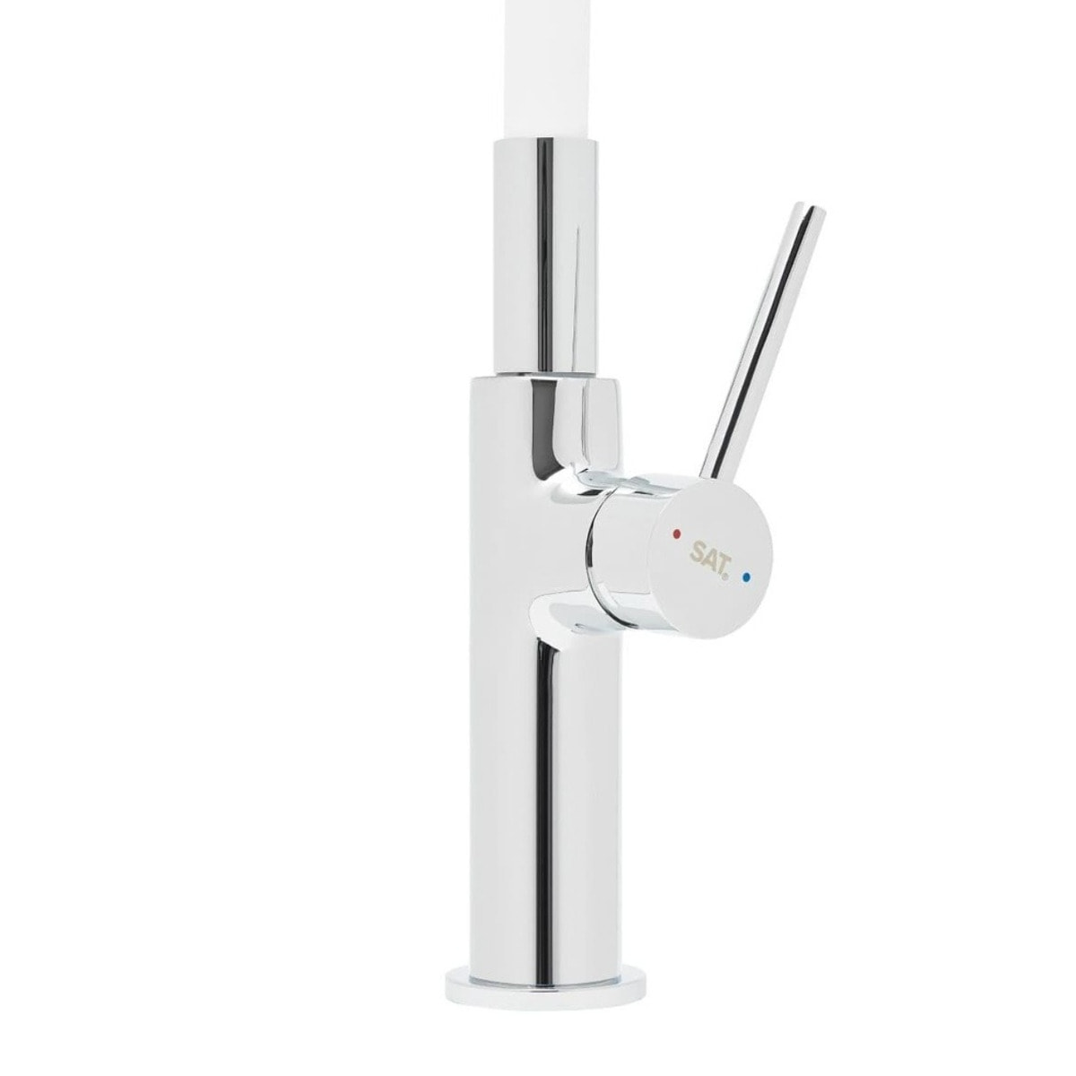 Mélangeur évier SAT avec bras en silicone blanc/chrome SATBSD290B2F