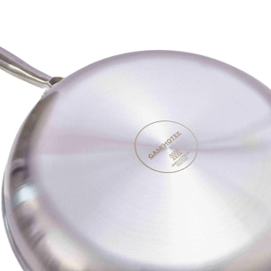 Poêle en inox avec fond triplex