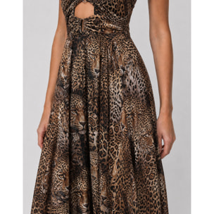 PHILIPP PLEIN Vestido largo LEOPARD