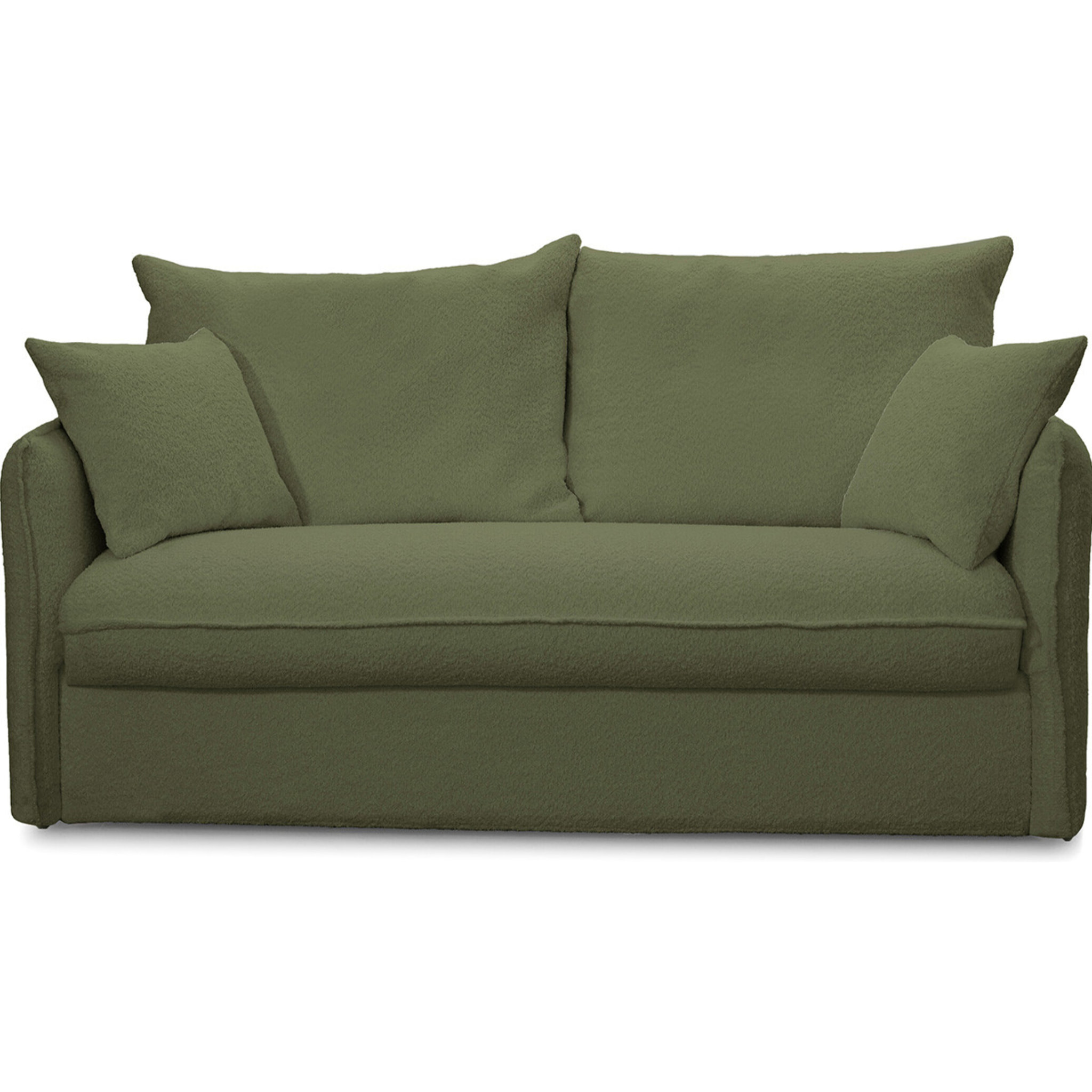 Canapé convertible express déhoussable 3 places en tissu bouclette - GINA