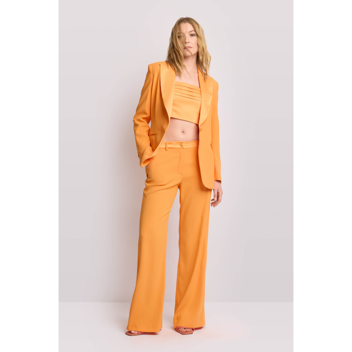 Kocca - Top a fascia strutturato Donna, Tinta unita, Scollo dritto