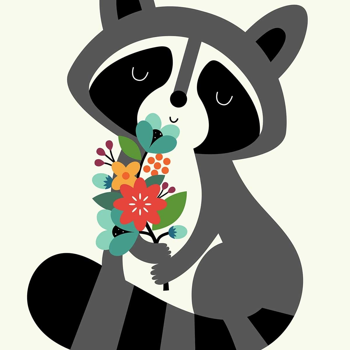 Affiche  orsetto lavatore Affiche + cadre en bois - Noir