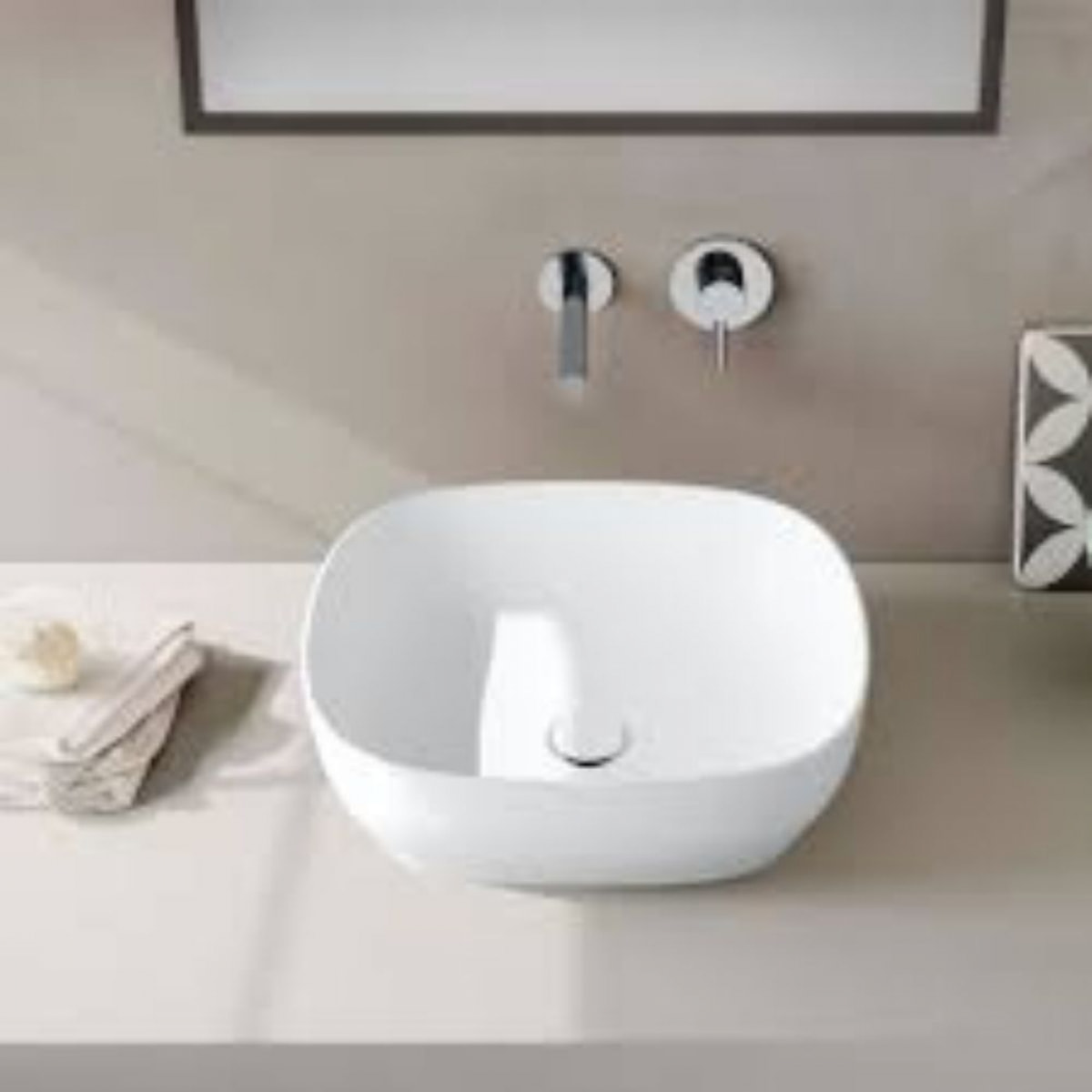 Lavabo double vasque à poser VITRA Outline, rectangle - edelweiss Haut de gamme