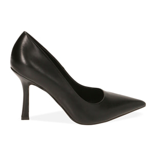 Salón negro, tacón 9,5 cm.