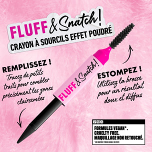 NYX Professional Makeup Fluff & Snatch Crayon Sourcil Précision Effet Poudré BLACK