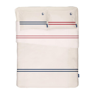 Juego de 4pzs color crudo (funda nórdica doble + sábana bajera + 2x funda) 100% algodón 180tc el ganso