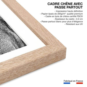 Affiche animaux Peau d'éléphant Affiche sous cadre bois