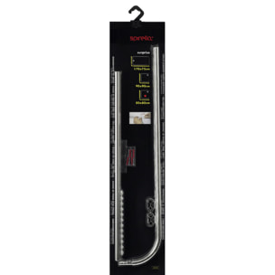 Barre tringle pour rideau de douche d'angle à fixer en Alu SURPRISE 80x80cm Finition Brillante - Spirella