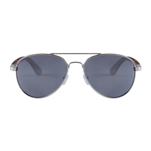 Gafas de Sol Feler 1705M-2 - SILVER Polarizadas de Madera Unisex 54 mm
