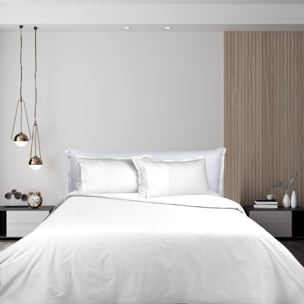 UNO CASA DESIGN Sacco Copripiumino in Puro Cotone Garment Washed_No-Stiro_singolo_bianco