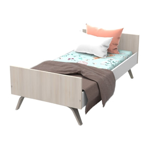 Lit junior 190x90cm en bois beige