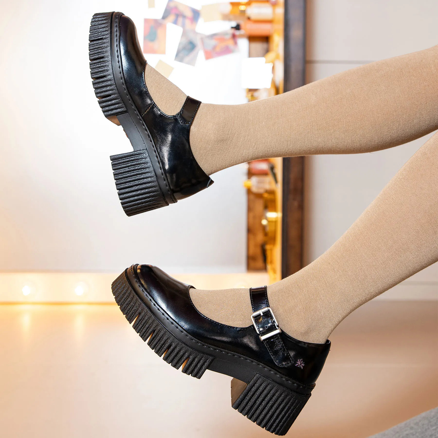 Zapatos con tacón 1373 NAPPA BLACK/YORK color Black