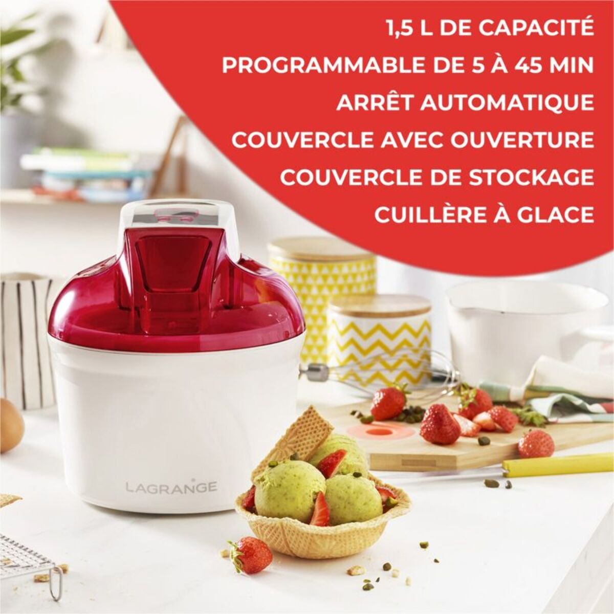 Sorbetière LAGRANGE 409005 cerise