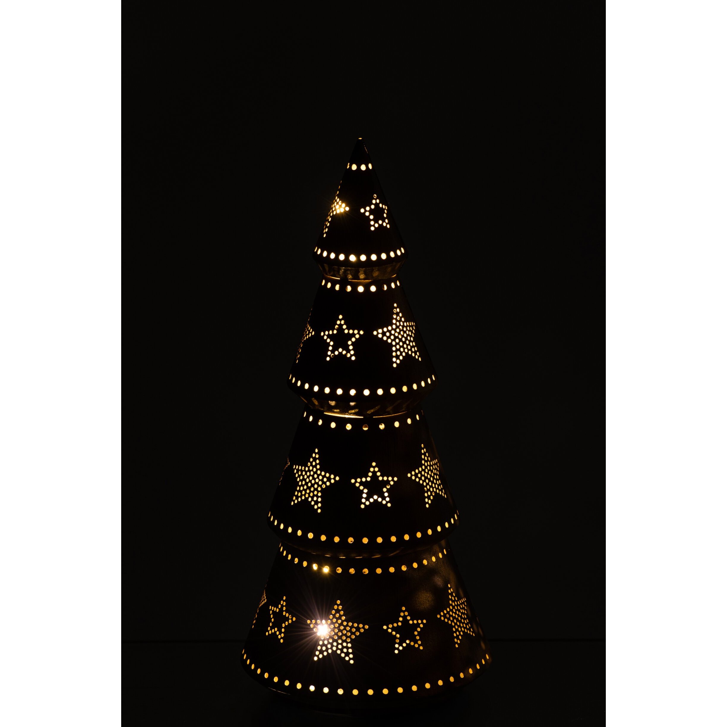 J-Line arbre LED avec étoiles - fer - marron - large