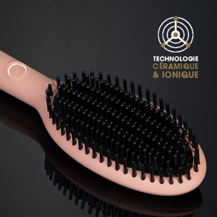 Brosse lissante ghd glide rose et sa pochette thermoprotectrice