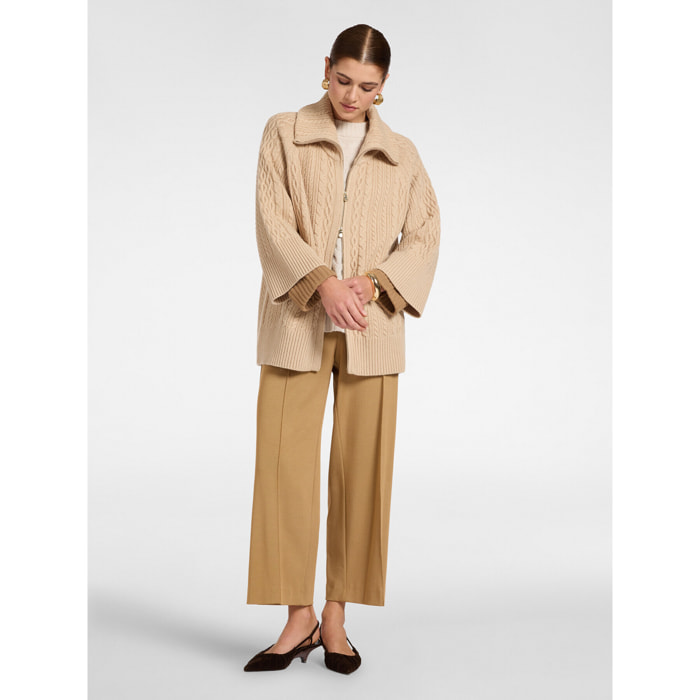 Elena Mirò - Pantalones de punto mezcla de viscosa - Beige