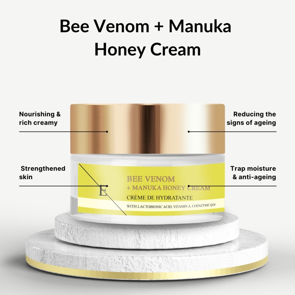Crema de veneno de abeja + miel de Manuka
