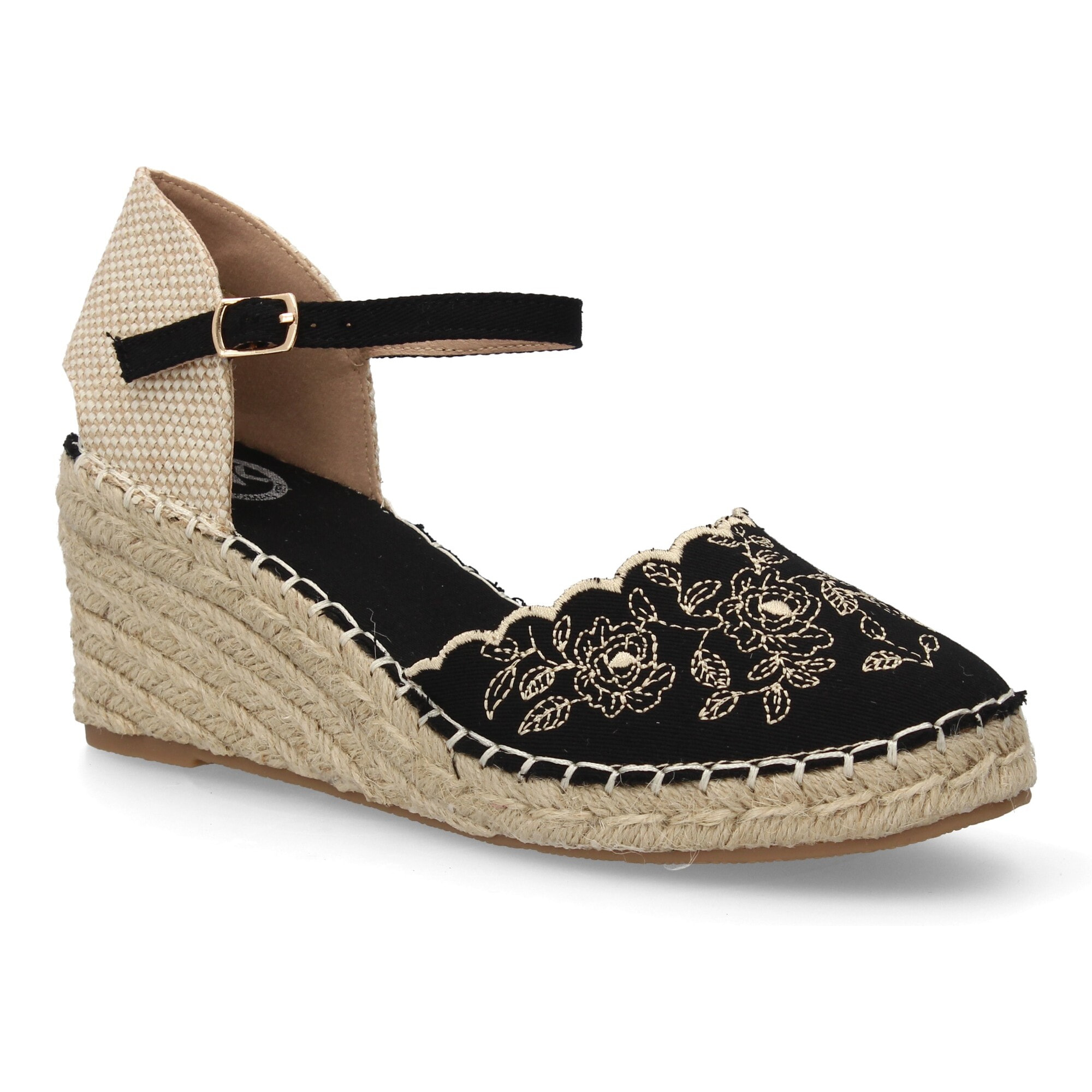 Alpargata valenciana cuña con bordado