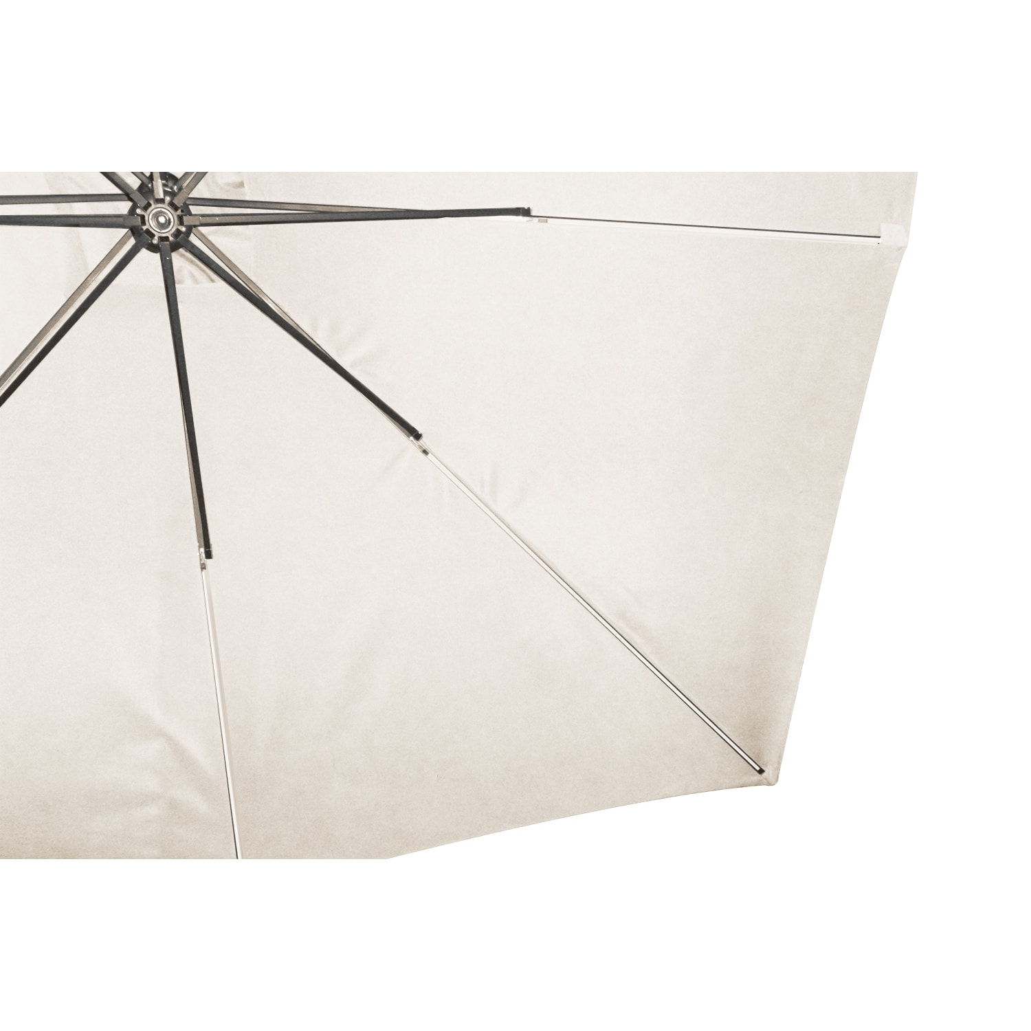 Parasol Néon LED déporté 3 x 3 m écru DARZO