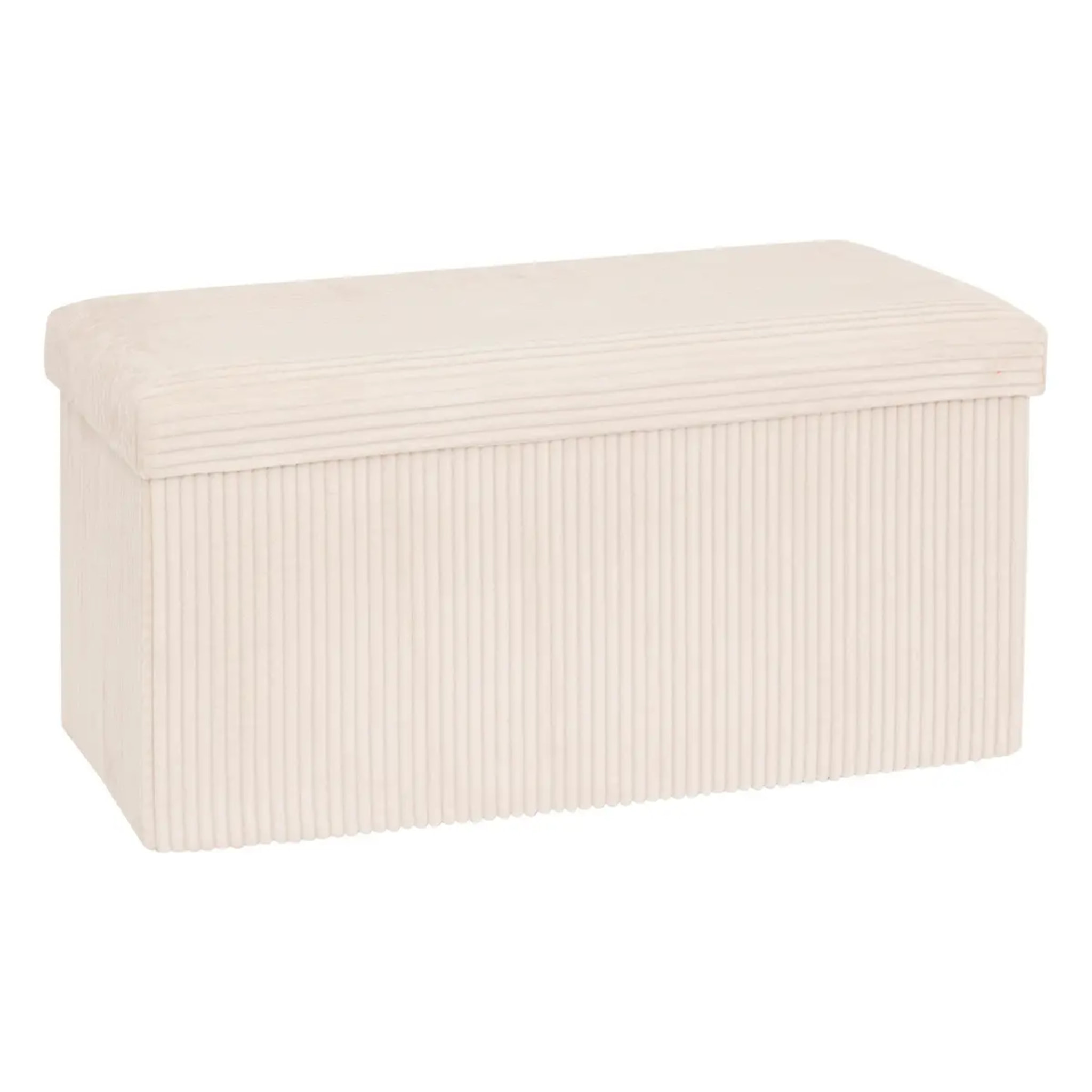 Pouf pliant Arum ivoire 76x38cm