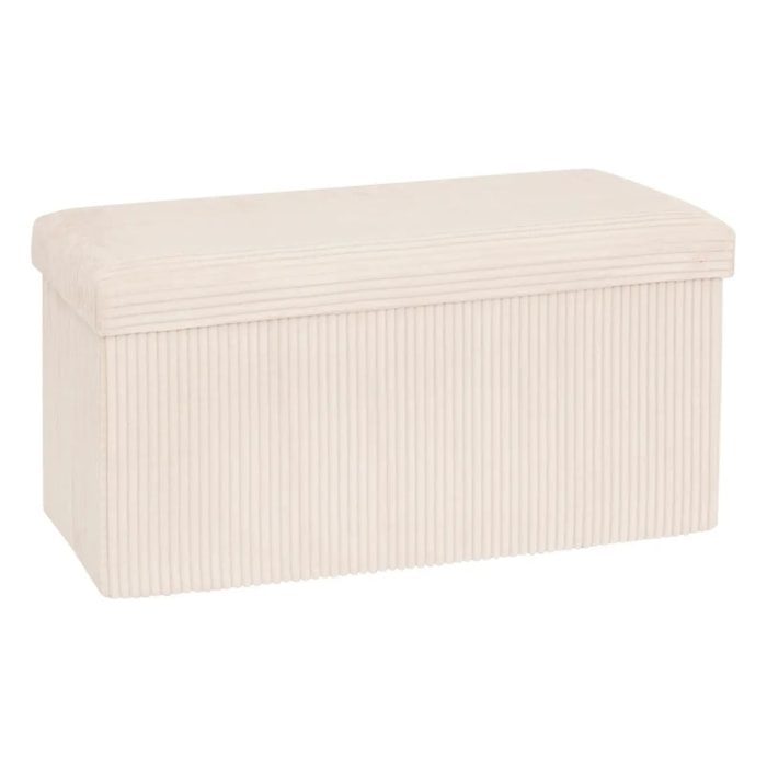 Pouf pliant Arum ivoire 76x38cm