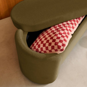 Banc coffre, bout de lit contemporain tissu KALO
